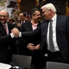 Ảnh tư liệu: Ông Frank-Walter Steinmeier (phải) và ông Martin Schulz trong cuộc gặp tại Berlin ngày 11/2. (Nguồn: AFP/TTXVN)