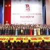 Ban Chấp hành Trung ương Đoàn Thanh niên Cộng sản Hồ Chí Minh Khóa XI, nhiệm kỳ 2017-2022 ra mắt Đại hội. (Nguồn: TTXVN)
