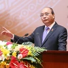 Thủ tướng Nguyễn Xuân Phúc phát biểu tại Đại hội đại biểu toàn quốc lần thứ XI của Đoàn Thanh niên Cộng sản Hồ Chí Minh. (Nguồn: TTXVN)