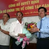Ông Lữ Văn Hùng (giữa) giữ chức danh Bí thư Tỉnh ủy Hậu Giang, nhiệm kỳ 2015-2020. (Ảnh: Duy Khương/TTXVN)