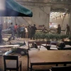 Tìm kiếm nạn nhân dưới đống đổ nát do sàn tầng 1 Sở Giao dịch Chứng khoán ở Jakarta bị sập ngày 15/1. (Nguồn: AFP)