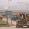Xe quân sự của Thổ Nhĩ Kỳ tại khu vực biên giới với Syria. (Nguồn: hurriyetdailynews.com)