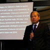 Đại sứ Cao Chính Thiện phát biểu tại buổi gặp mặt đầu Xuân. (Ảnh: Huy Thông/Vietnam+)