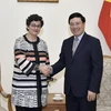 Phó Thủ tướng Phạm Bình Minh và Giám đốc Điều hành Trung tâm Thương mại Quốc tế (ITC), bà Arancha González. (Nguồn: VGP)