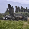 Hiện trường vụ rơi máy bay tại Algeria ngày 11/4. (Nguồn: AFP/TTXVN)