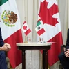 Tổng thống Mexico Enrique Peña Nieto gặp Thủ tướng Canada Justin Trudeau. (Nguồn: Twitter, @JustinTrudeau)