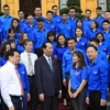 Chủ tịch nước Trần Đại Quang gặp mặt thanh niên tiên tiến làm theo lời Bác Khối các Cơ quan Trung ương. (Ảnh: Nhan Sáng/TTXVN)
