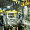 Hoạt động sản xuất tại nhà máy ôtô Hyundai Thành Công. (Ảnh: Hoàng Hùng/TTXVN)