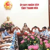 Bộ trưởng Y tế Nguyễn Thị Kim Tiến phát biểu tại buổi làm việc với tỉnh Thanh Hóa. (Ảnh: PV/Vietnam+)