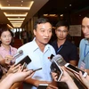Đại biểu Quốc hội tỉnh Thái Bình Bùi Văn Xuyền trả lời phỏng vấn báo chí. (Ảnh: Phương Hoa/TTXVN)