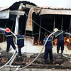 Hình ảnh hiện trường vụ cháy dữ dội tại công ty may Yakjin Việt Nam 