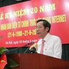 Tổng Biên tập Báo Nhân Dân Thuận Hữu phát biểu tại lễ kỷ niệm. (Nguồn: Báo Nhân dân)