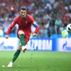 Cầu thủ Cristiano Ronaldo của Bồ Đào Nha trong trận đấu với Tây Ban Nha ở bảng B World Cup 2018 tại Sochi, Nga ngày 15/6. (Nguồn: THX/TTXVN)