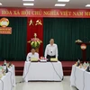 Chủ tịch Ủy ban Trung ương Mặt trận Tổ quốc Việt Nam Trần Thanh Mẫn phát biểu tại buổi làm việc. (Ảnh: Trần Lê Lâm/TTXVN)