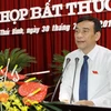 Ông Đặng Trọng Thăng được bầu giữ chức Chủ tịch Ủy ban Nhân dân tỉnh Thái Bình. (Ảnh: Thế Duyệt/TTXVN)
