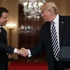 Tổng thống Mỹ Donald Trump và Thủ tướng Italy Giuseppe Conte đang ở thăm Washington. (Nguồn: AP)