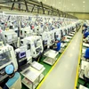 Dây chuyền sản xuất linh kiện điện tử tại Công ty trách nhiệm hữu hạn Bokwang Vina (Khu công nghiệp Điềm Thụy). Ảnh minh họa. (Ảnh: Hoàng Hùng/TTXVN)