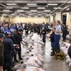 Chợ cá Tsukiji, Nhật Bản. (Nguồn: AFP)