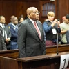 Cựu Tổng thống Nam Phi Jacob Zuma tại phiên tòa ở Durban ngày 8/6. (Nguồn: EPA-EFE/TTXVN)