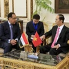 Chủ tịch nước Trần Đại Quang hội kiến Thủ tướng Ai Cập Mostafa Madbouly. (Ảnh; Nhan Sáng/TTXVN)