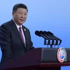 Chủ tịch Trung Quốc Tập Cận Bình phát biểu tại Hội nghị thượng đỉnh Diễn đàn Hợp tác Trung Quốc-châu Phi (FOCAC) 2018 ở Bắc Kinh ngày 3/9. (Nguồn: THX/TTXVN)