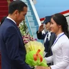 Chiều 11/9, Tổng thống Indonesia Joko Widodo và Phu nhân đã đến Hà Nội, bắt đầu chuyến thăm cấp Nhà nước tới Việt Nam từ ngày 11-12/9 và tham dự WEF ASEAN 2018. (Ảnh: Doãn Tấn/TTXVN)