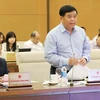 Bộ trưởng Bộ Kế hoạch và Đầu tư Nguyễn Chí Dũng phát biểu ý kiến. (Ảnh: Phương Hoa/TTXVN)