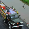 Hình ảnh đoàn xe tang Chủ tịch nước Trần Đại Quang về quê hương