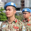 Thành viên trẻ nhất của Bệnh viện dã chiến cấp 2 số 1 thuộc Lực lượng gìn giữ hòa bình Việt Nam - Trung úy Phạm Phú Hải, sinh năm 1995. (Ảnh: Xuân Khu/TTXVN)