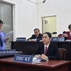 Đại diện Viện Kiểm sát nhân dân Thành phố Hồ Chí Minh phát biểu quan điểm về vụ kiện. (Ảnh: Thành Chung/TTXVN)
