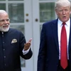 Tổng thống Mỹ Donald Trump và Thủ tướng Ấn Độ Narendra Modi. (Nguồn: AP)