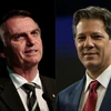 Ứng viên tranh cử Tổng thống của đảng Xã hội tự do (PSL) Jair Bolsonaro (trái) và ứng viên Tổng thống của đảng Lao động Brazil Fernando Haddad. (Nguồn: AFP/TTXVN)