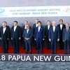 Thủ tướng Nguyễn Xuân Phúc với các nhà Lãnh đạo APEC. (Ảnh: Thống Nhất/TTXVN)