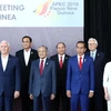 Hình ảnh Thủ tướng dự đối thoại giữa các nhà Lãnh đạo APEC với IMF