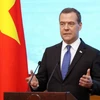 Thủ tướng Liên bang Nga Dmitry Medvedev. (Ảnh: Văn Điệp/TTXVN)