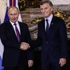 Tổng thống Argentina Mauricio Macri đón và hội đàm với người đồng cấp Nga Vladimir Putin. (Nguồn: lanacion.com.ar)