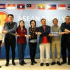 Các Đại sứ và Đại biện Đại sứ quán các nước ASEAN tại Moskva chụp ảnh kỷ niệm. (Ảnh: Tâm Hằng/TTXVN)