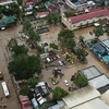 Thị trấn Baao ở tỉnh Camarines Sur (Philippines) bị ngập lụt do bão Usman gây ra. (Nguồn: Getty Images)