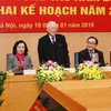 Tổng Bí thư, Chủ tịch nước Nguyễn Phú Trọng dự hội nghị. (Ảnh: Lâm Khánh/TTXVN)