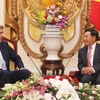 Phó Thủ tướng, Bộ trưởng Bộ Ngoại giao Phạm Bình Minh tiếp cựu Ngoại trưởng Mỹ John Kerry. (Ảnh: Lâm Khánh/TTXVN)