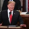 Tổng thống Mỹ Donald Trump (phía trước) đọc Thông điệp liên bang tại Hạ viện ở Washington D.C., tối 5/2/2019 (giờ địa phương). (Nguồn: AFP/TTXVN)