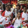 Tổng thống Indonesia trong lễ rước đuốc Asiad. (Nguồn: BBC)
