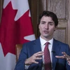 Thủ tướng Canada Justin Trudeau phát biểu với báo giới tại Ottawa. (Nguồn: AFP/TTXVN)