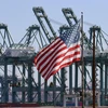 Quang cảnh cảng Long Beach, Los Angeles, Mỹ. (Nguồn: AFP/TTXVN)