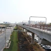 Công trình tuyến metro số 1 đang được Thành phố Hồ Chí Minh thúc đẩy để “về đích” cuối năm 2020. (Ảnh: Tiến Lực/TTXVN)