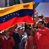 Tổng thống Venezuela Nicolas Maduro tham gia cuộc tuần hành ủng hộ Chính phủ ở Caracas ngày 23/2/2019. (Nguồn: THX/ TTXVN)