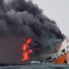 Tàu chở hóa chất của Italy bị cháy nổ và chìm tàu ngoài khơi Đại Tây Dương. (Nguồn: AFP)