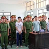 Các bị cáo tại phiên tòa. (Ảnh: Nguyễn Thanh /TTXVN)
