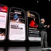 CEO Apple Tim Cook giới thiệu về Apple News+. (Nguồn: Cnet)