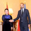 Chủ tịch Quốc hội Nguyễn Thị Kim Ngân hội kiến Thủ tướng Cộng hòa Pháp Edouard Philippe. (Ảnh: Trọng Đức/TTXVN)